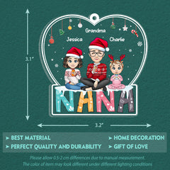 Nana And Grandchildren Personalized Christmas Ornament