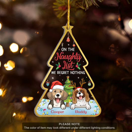 On The Naughty List We Regret Nothing Personalized Ornament