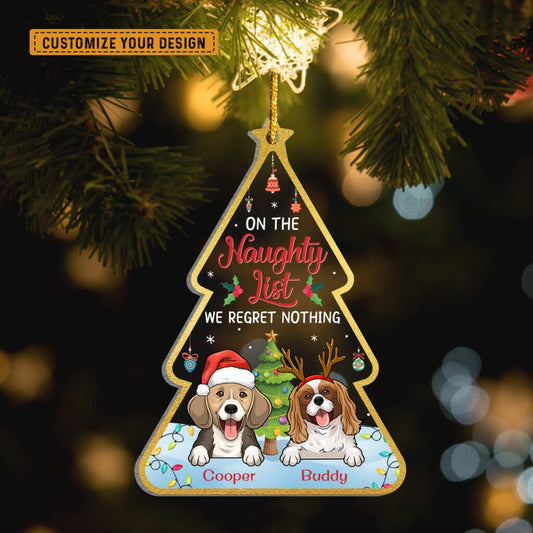 On The Naughty List We Regret Nothing Personalized Ornament