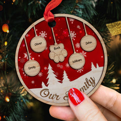 Our Family Merry Christmas Personalized Ornament