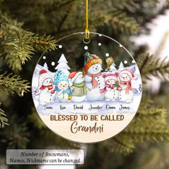 Personalized Acrylic Be Called Grandma Ornament Style Gift