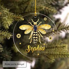 Personalized Acrylic Bee Ornament Jewelry Style
