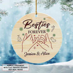 Personalized Acrylic Besties Forever Ornament Christmas Gift