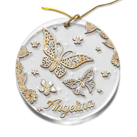 Personalized Acrylic Butterfly Jewelry Drawing Style Ornament