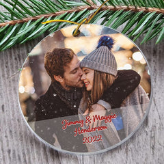 Personalized Acrylic Couple Ornament Custom Photo