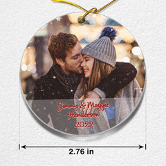 Personalized Acrylic Couple Ornament Custom Photo