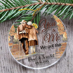 Personalized Acrylic Couple Ornament You And Me