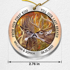 Personalized Acrylic Deer Ornament Christmas Couple Gift