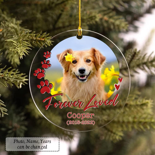 Personalized Acrylic Dog Memorial Ornament Dog