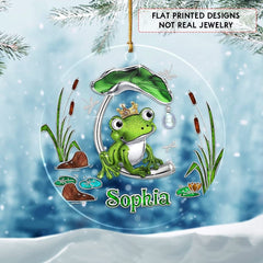 Personalized Acrylic Frog Ornament Jewelry Style