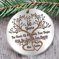 Personalized Acrylic Golden Married Ornament 50 Years Gift