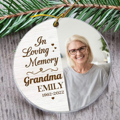 Personalized Acrylic Memorial Grandma Ornament Christmas Gift