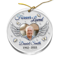 Personalized Acrylic Memorial Ornament Angel Wing Jewelry Style