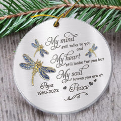 Personalized Acrylic Memorial Ornament Dad Christmas Gift