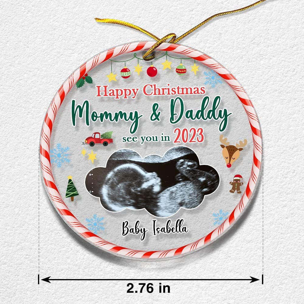 Personalized Acrylic New Baby Ornament Upcoming Baby