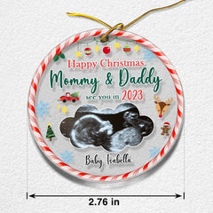 Personalized Acrylic New Baby Ornament Upcoming Baby