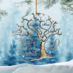 Personalized Acrylic Ornament Anniversary 50th Golden Married