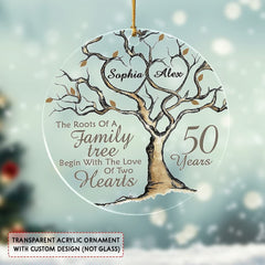 Personalized Acrylic Ornament Anniversary 50th Golden Married