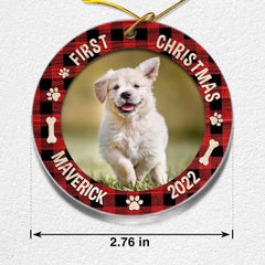 Personalized Acrylic Ornament Dog Ornament First Christmas