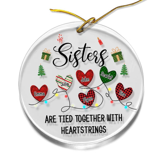 Personalized Acrylic Sisters Ornament Christmas Together