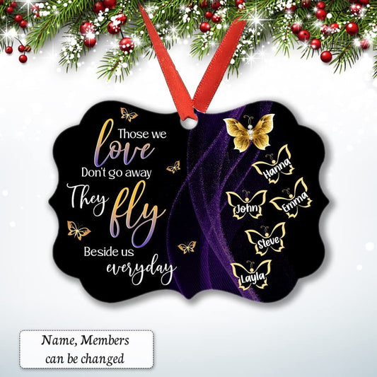 Personalized Aluminum Butterfly Memorial Ornament