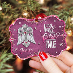 Personalized Aluminum Christian Ornament Jewelry Style Gift