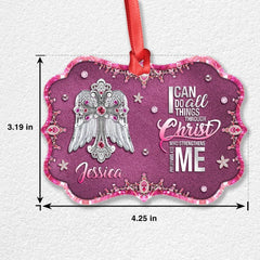 Personalized Aluminum Christian Ornament Jewelry Style Gift