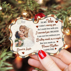 Personalized Aluminum Couple Ornament To My Wife Wedding