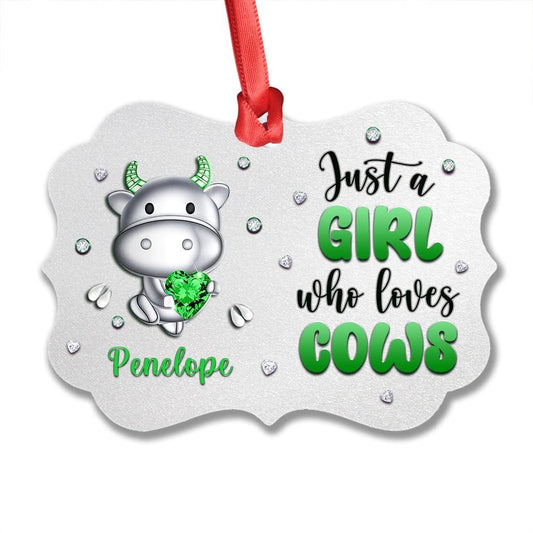 Personalized Aluminum Cow Ornament Jewelry Style Love Cows