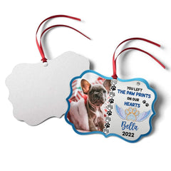 Personalized Aluminum Dog Memorial Ornament Paw Print Jewelry