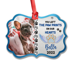 Personalized Aluminum Dog Memorial Ornament Paw Print Jewelry
