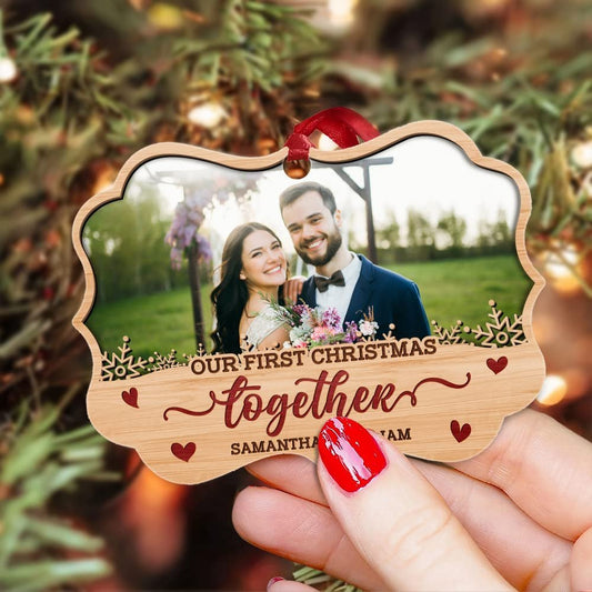 Personalized Aluminum First Xmas Together Couple Ornament