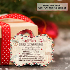Personalized Aluminum Letter From Grandma Ornament