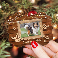 Personalized Aluminum Memorial Custom Dog Photo Ornament