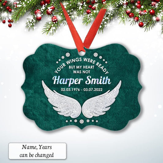 Personalized Aluminum Memorial Ornament Your Wings Were Ready