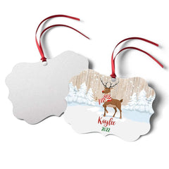 Personalized Aluminum Ornament Reindeer Christmas Gift