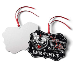 Personalized Aluminum Skull Couple Ornament Jewelry Style
