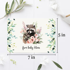 Personalized Animals Baby Shower Thank You Greeting Card