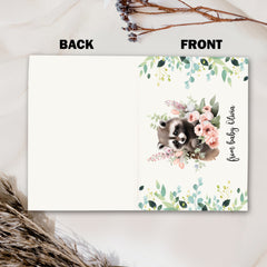 Personalized Animals Baby Shower Thank You Greeting Card