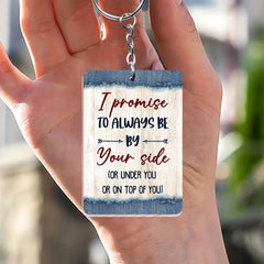 Personalized Anniversary Couple Keychain Always Be By Your Side