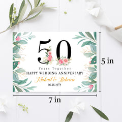 Personalized Anniversary Greeting Card 50th Years Together