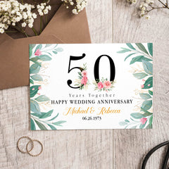 Personalized Anniversary Greeting Card 50th Years Together