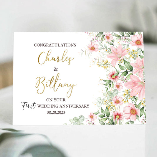 Personalized Anniversary Greeting Card Congratulations
