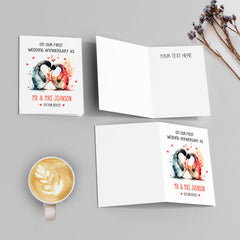 Personalized Anniversary Greeting Card On First Wedding Anniversary