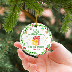 Personalized Baby Announcement Ornament Our Little Present