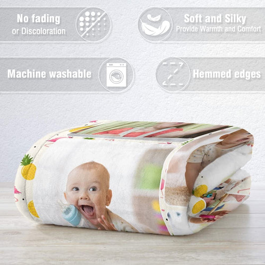 Personalized Baby Blanket Baby Newborn Custom Photo for Kid