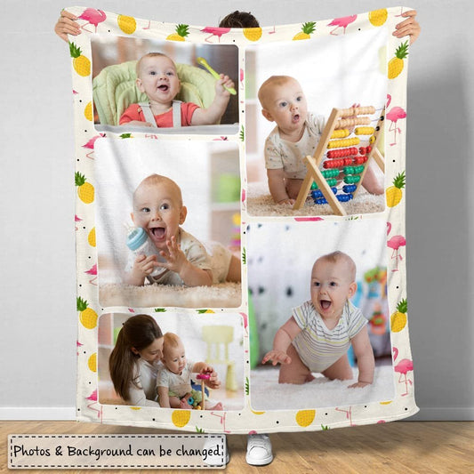Personalized Baby Blanket Baby Newborn Custom Photo for Kid