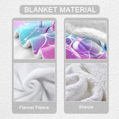 Personalized Baby Blanket Mermaid Violet for Baby Girl
