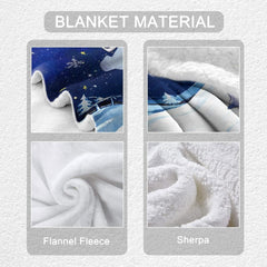 Personalized Baby Blanket Sleeping Elephant Xmas Theme for Baby Girl