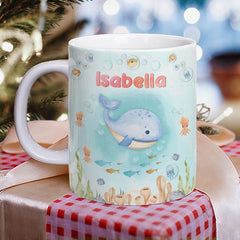 Personalized Baby Dolphin Mug Customize Name Chocolate Mug